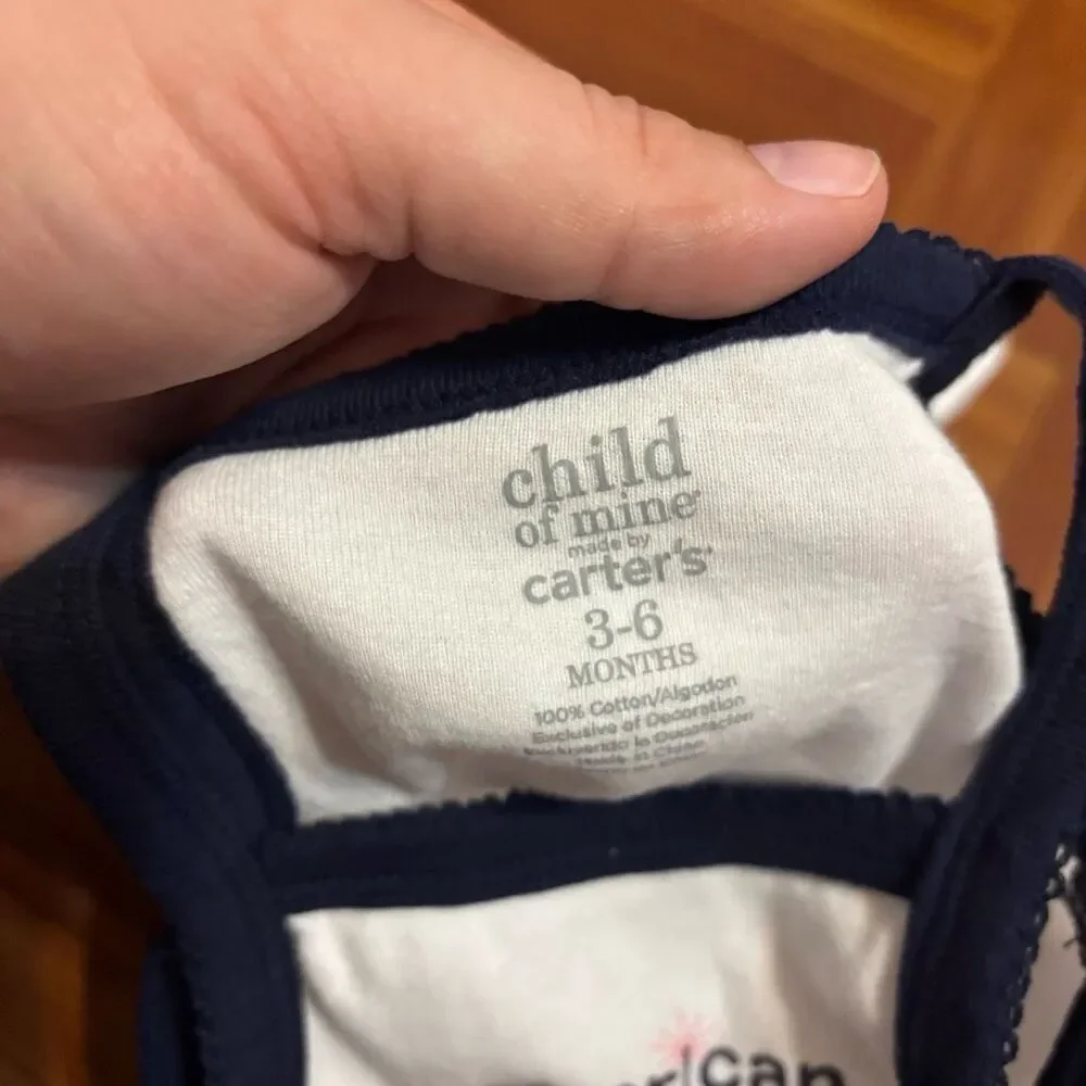 Carters All American Girl Tank‎ Bodysuit Size 3-6 Months
